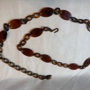 Liz Claiborne Brown and Gold Chain Belt